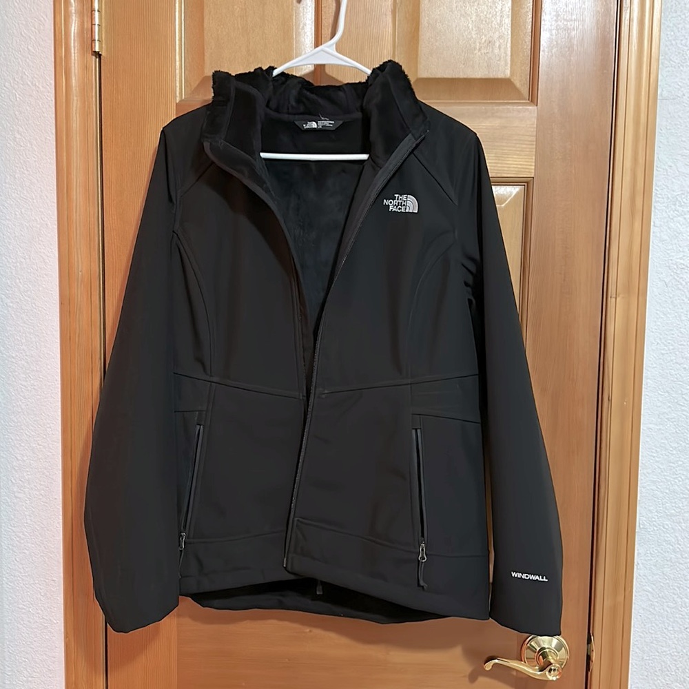North Face jacket with hood.